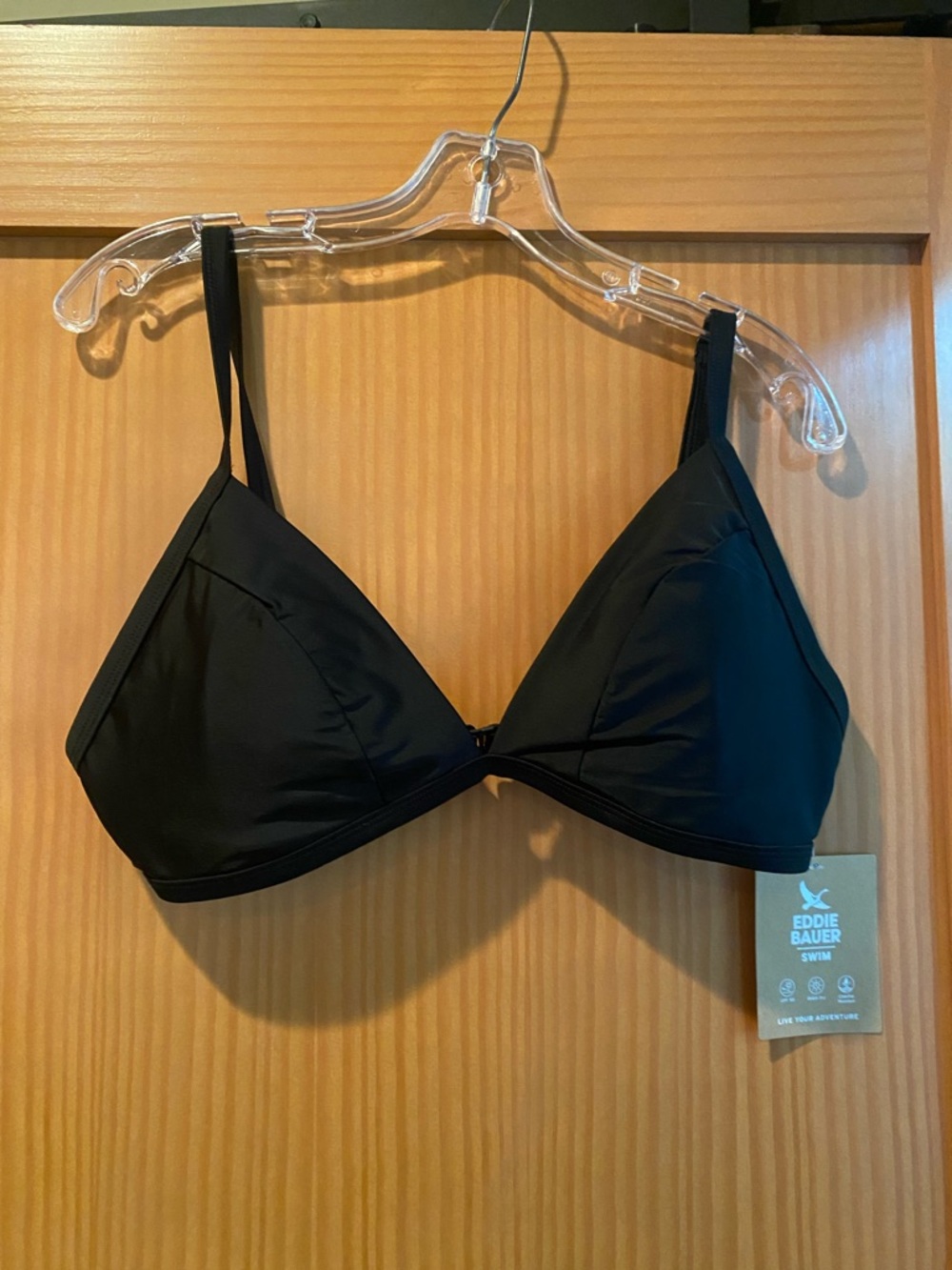 Women’s Black Sports Triangle Bikini Top/Swimsuit Top NWT